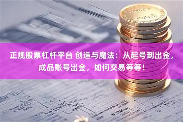 正规股票杠杆平台 创造与魔法：从起号到出金，成品账号出金，如何交易等等！